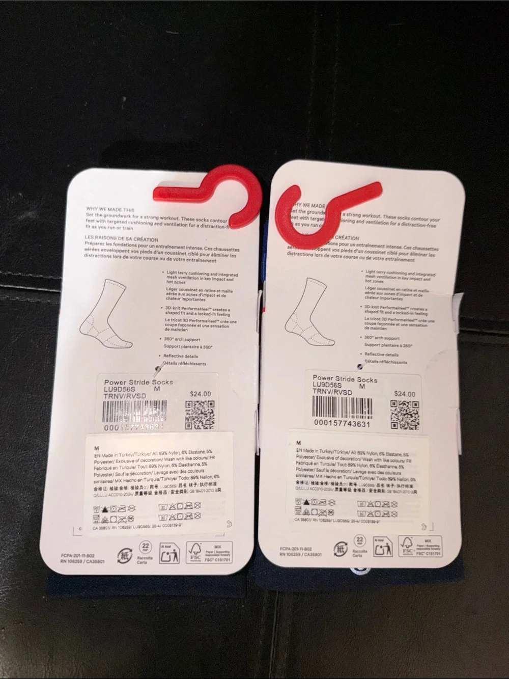 NEW lululemon Power Stride Crew Socks Bundle medium unisex crew socks